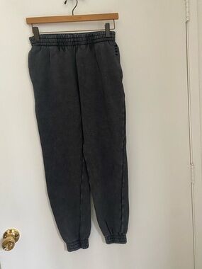 Charcoal Gray Elastic Waist Joggers